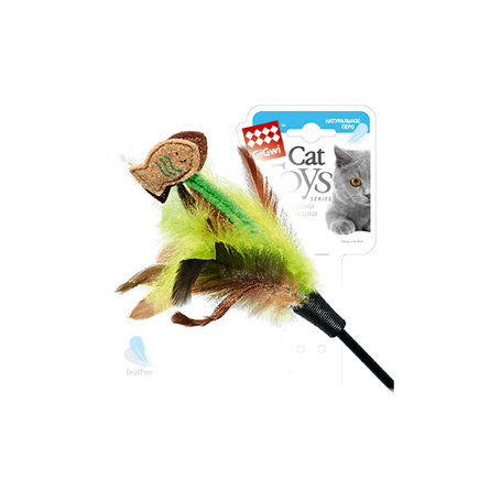GiGwi Рыбка Игрушка-дразнилка для кошек, с перьями – интернет-магазин Ле’Муррр